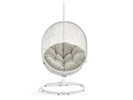 Indoor/Outdoor Swing Chair with Stand - White