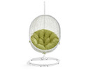 Indoor/Outdoor Swing Chair with Stand - White
