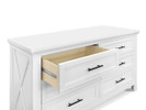 Emory Farmhouse 6-Drawer Double Dresser - Linen White Finish