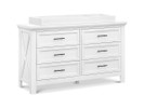 Emory Farmhouse 6-Drawer Double Dresser - Linen White Finish