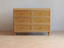 Myrtle Beach 6-Drawer Double Dresser - Honey Finish