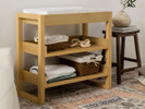 Marin Changing Station With Shelves - Honey Finish