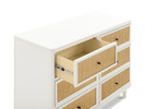 Myrtle Beach 6-Drawer Double Dresser - Warm White Finish