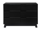 Babyletto Hudson 6 Drawer Double Dresser - Black Finish