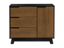 Babyletto Hudson 3 Drawer Changer Dresser w/Removable Changing Tray - Black/Natural Walnut Finish