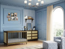 Marin 3-In-1 Convertible Crib - Natural Walnut/Blonde Cane