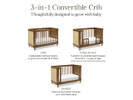 Marin 3-In-1 Convertible Crib - Natural Walnut/Blonde Cane