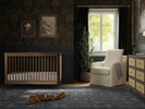 Marin 3-In-1 Convertible Crib - Natural Walnut/Blonde Cane