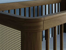 Marin 3-In-1 Convertible Crib - Natural Walnut/Blonde Cane