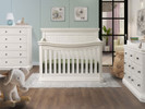Villa Grove Convertible Crib w/ Straight Top - Brushed Ivory Finish