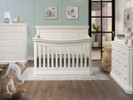 Villa Grove Convertible Crib w/ Straight Top - Brushed Ivory Finish