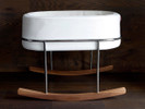 Monte Rockwell Bassinet w/ Chrome & Walnut Base
