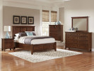 Brighton Panel Bed Full w/ Drawers - Cherry Finish