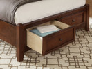 Brighton Panel Bed Queen w/ Drawers - Cherry Finish