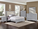 Brighton Upholstered Bed Queen - Grey Finish