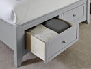 Brighton Panel Bed King w/ Drawers - Grey Finish