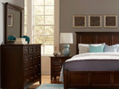 Brighton Panel Bed Queen - Merlot Finish