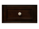 Brighton Upholstered Bed King w/ Drawers - Merlot Finish