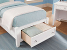 Brighton Panel Bed Twin w/ Drawers - White Finish