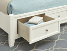 Brighton Panel Bed Full w/ Drawers - White Finish