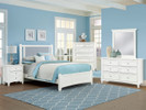 Brighton Upholstered Bed Full - White Finish