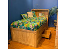Rustic Pine Captain's Bed, Twin & 5 Drawer Chest - Floor Sample