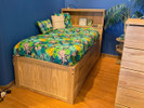 Rustic Pine Captain's Bed, Twin & 5 Drawer Chest - Floor Sample