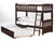 Mountain Ladder Bunk Bed w/Trundle, Twin/Twin - Chocolate Finish