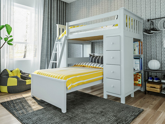 teenage loft beds with desk