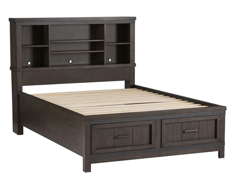Farmhouse Bookcase Storage Bed - Full