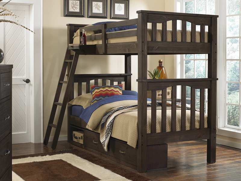 Seaview Bunk Bed w/Drawers, Twin/Twin - Espresso Finish