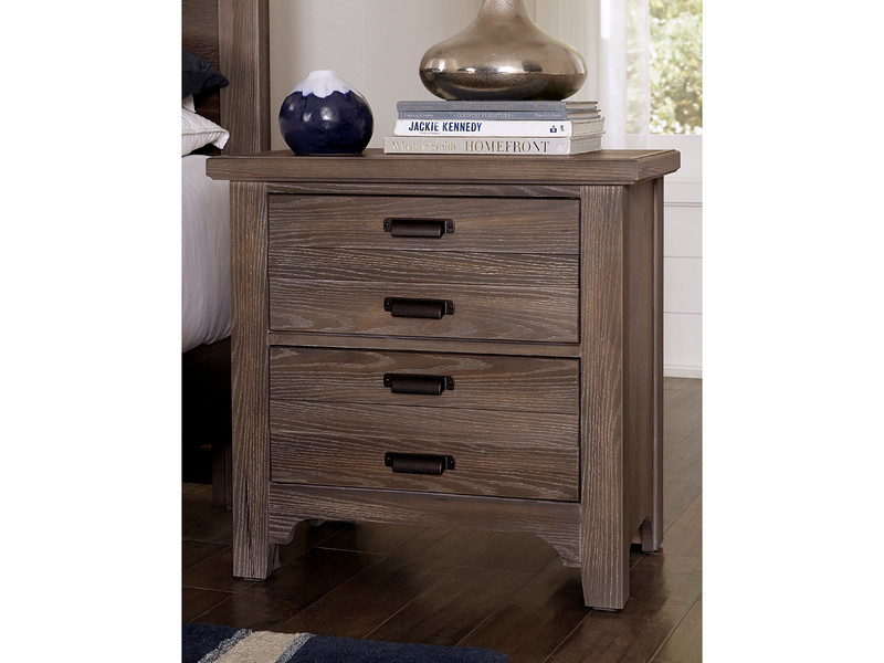 Country House 2 Drawer Nightstand - Driftwood Finish