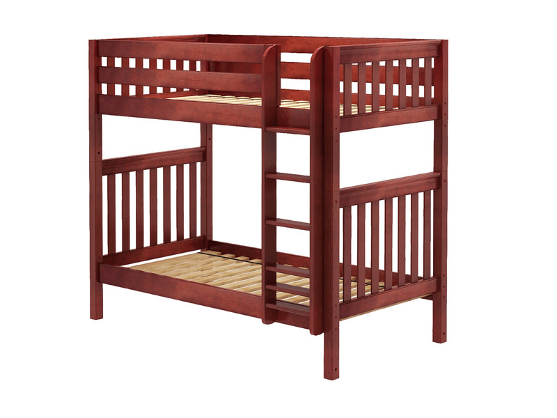 Maxtrix High Bunk Bed w/ Straight Ladder, Twin/Twin