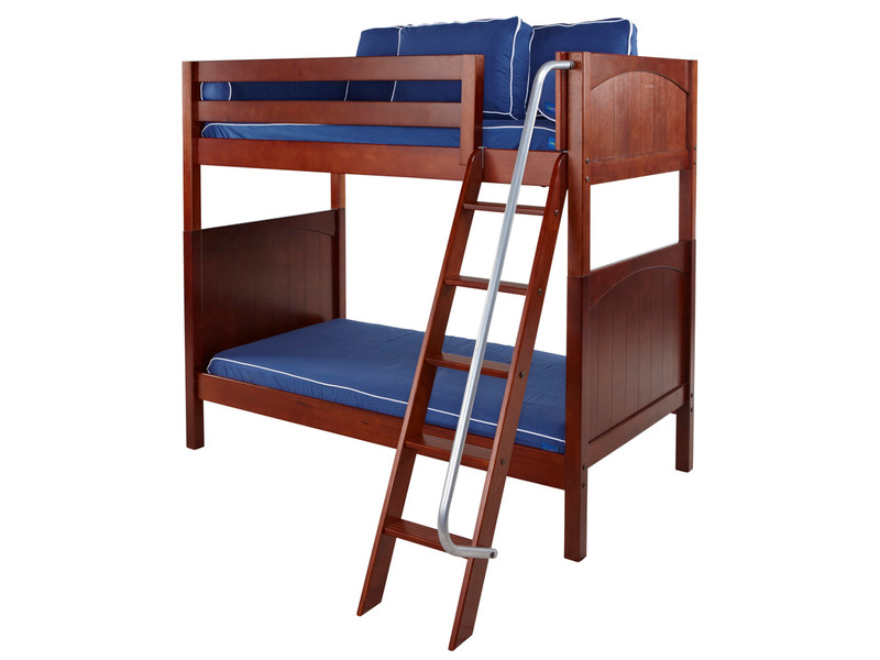 Maxtrix High Bunk Bed w/ Angled Ladder, Twin/Twin