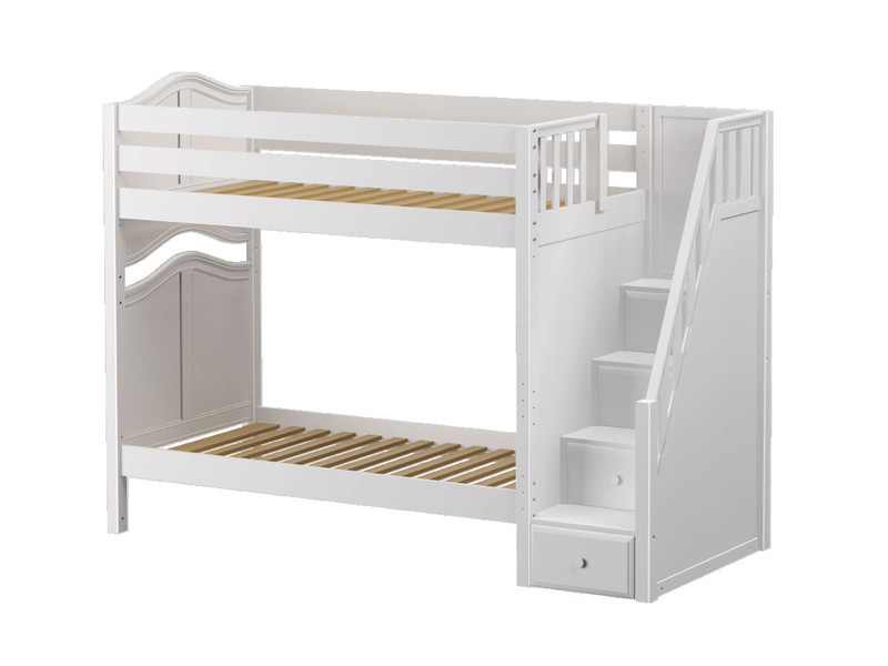 Maxtrix High Staircase Bunk Bed, Twin/Twin