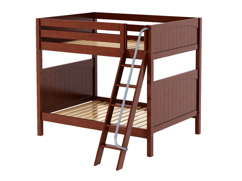 Maxtrix High Bunk Bed w/ Angled Ladder, Full/Full