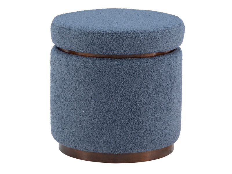 Round Sherpa Storage Ottoman