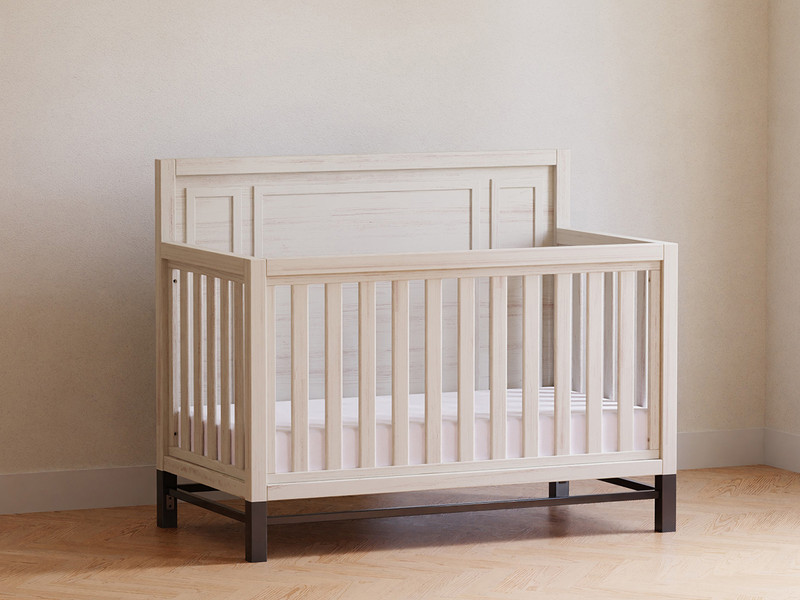 Norwalk 4-In-1 Convertible Crib - White Driftwood Finish