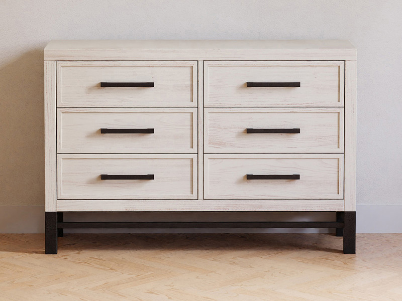 Norwalk 6-Drawer Double Dresser - White Driftwood Finish