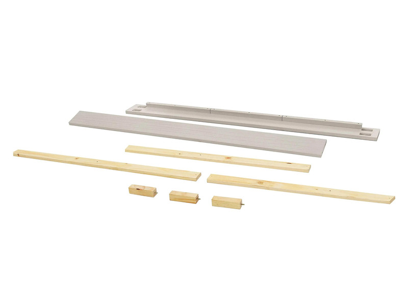 Newbern Full Size Bed Conversion Kit - White Driftwood Finish