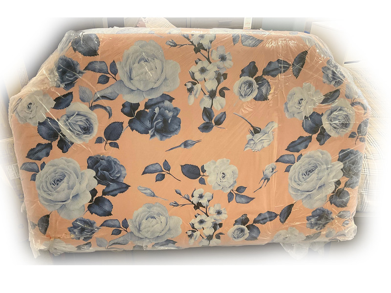 Twin Size Margot Fabric Headboard - Floral Porcelain Blush - Clearance