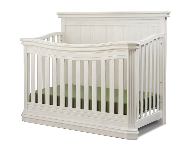 Villa Grove Convertible Crib w/ Straight Top - Brushed Ivory Finish
