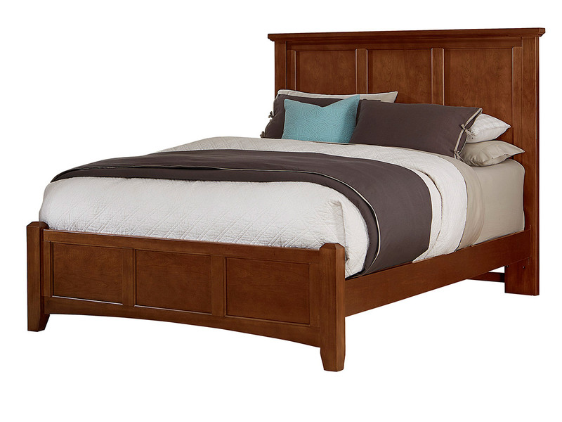 Brighton Panel Bed Queen - Cherry Finish