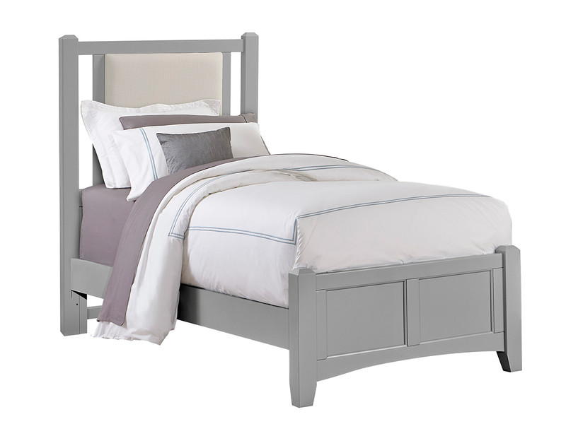 Brighton Upholstered Bed Twin - Grey Finish
