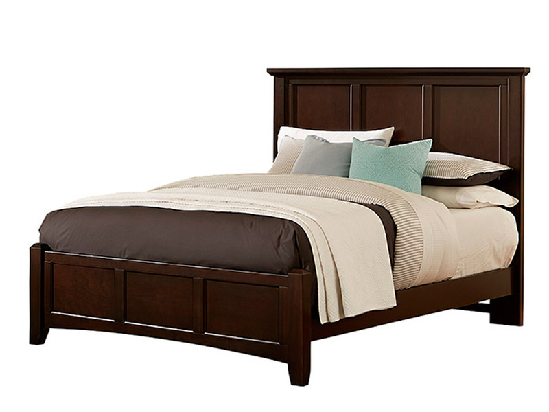 Brighton Panel Bed Full - Merlot Finish