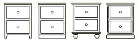 2 drawer nightstand options