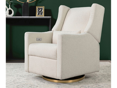 Babyletto Kiwi Power Recliner Swivel Glider Chair Luxe Fabric