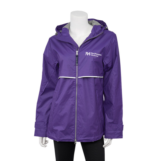 Monogrammed Purple Women's New Englander Rain Jacket