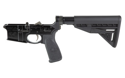 Bravo Company Factory Blem Complete Lower Receiver with BCM Stock in Black (Part Number: BCMLRG-STK-MOD-3-BLK-COSMO)