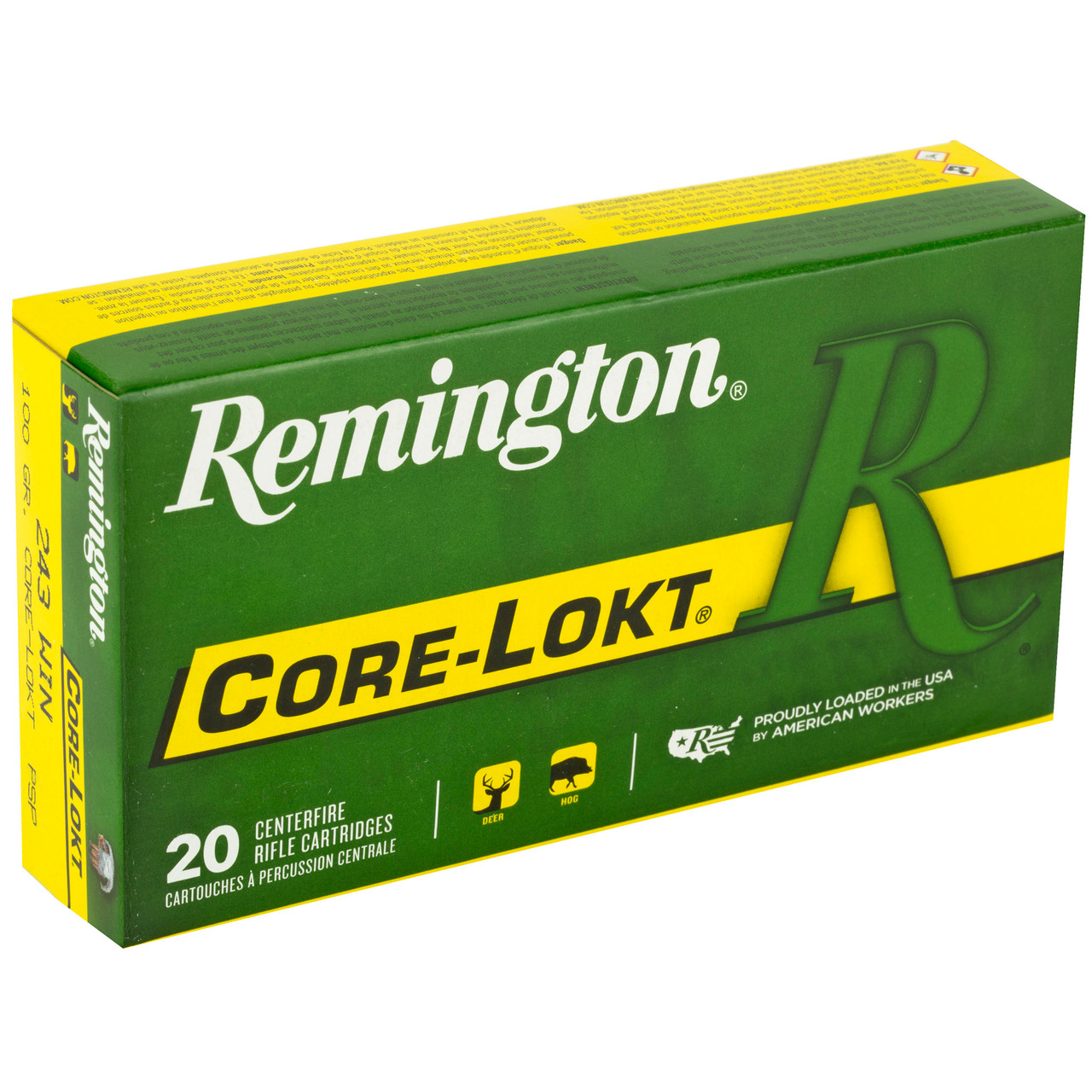 Remington REM 243 Winchester 100 Grain PSP Core-Lokt Bullet (20